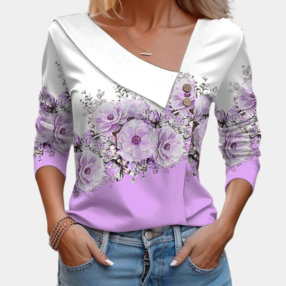 Blouse Femme à Imprimé Floral Élégant – Image 7
