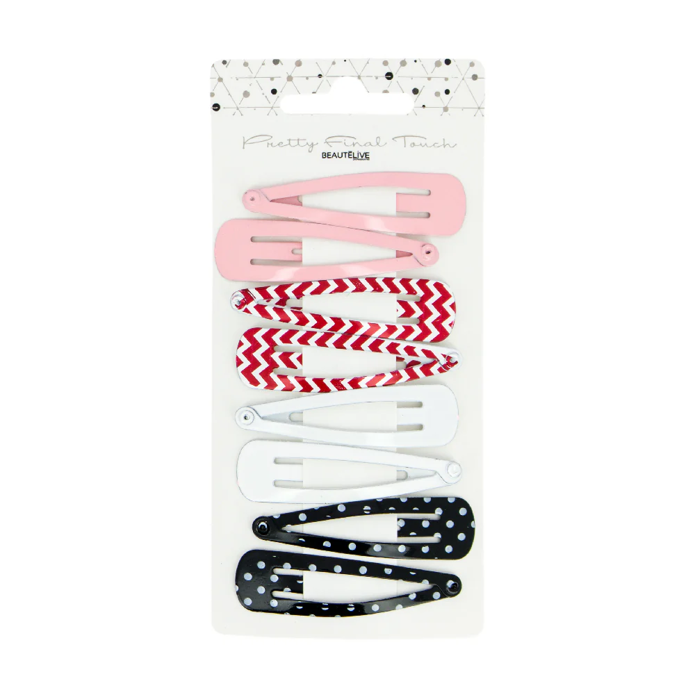 Barrettes à cheveux clic clac modèle moyen x8 – Image 2